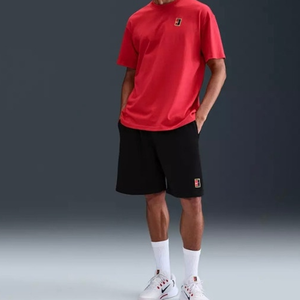 Nike Men's NikeCourt Heritage Dri-FIT Fleece Tennis Shorts XL - Picture 2 of 10
